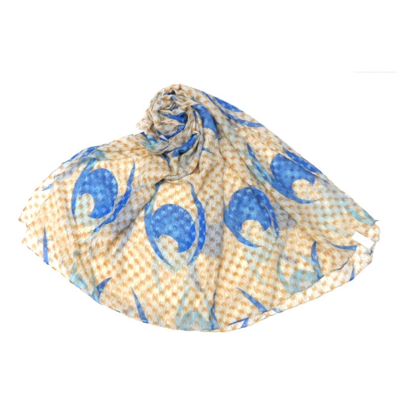 100% Polyester Scarf, with Fashionable Pattern Printing,available sizes and colors are accepted
