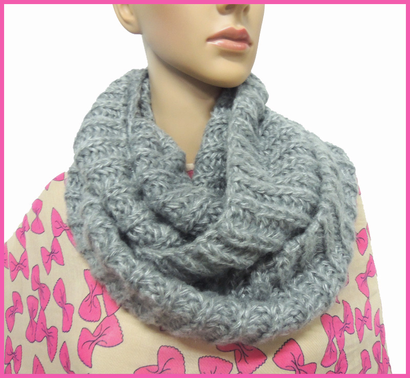 Knitted winter scarf suitable for ladies