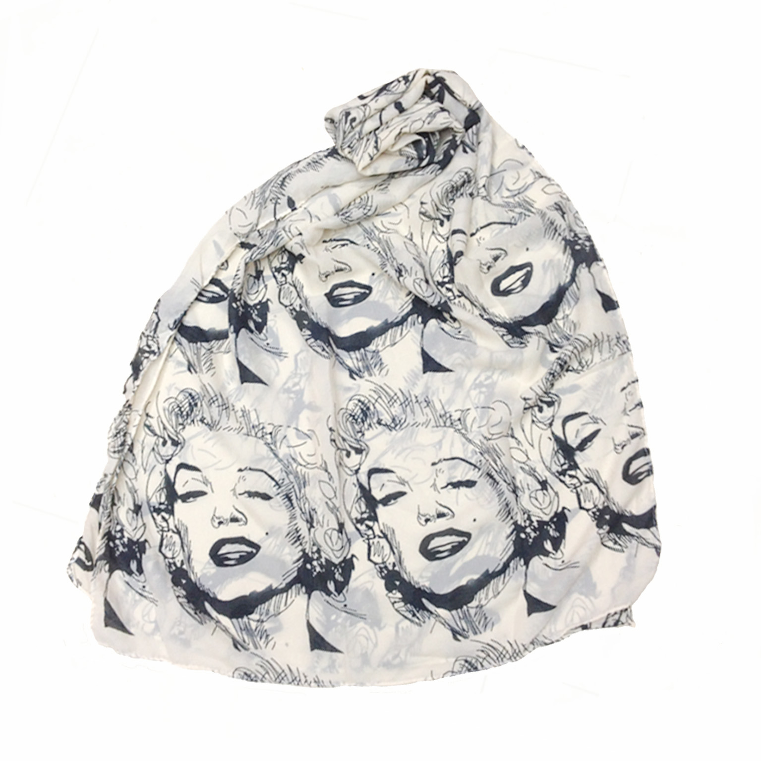 Famous people Marilyn Monroe printing chiffon scarf