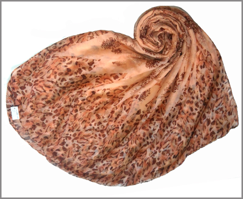 Ladies' nice polyester scarf, elegant printing, stylish design, available in various designs