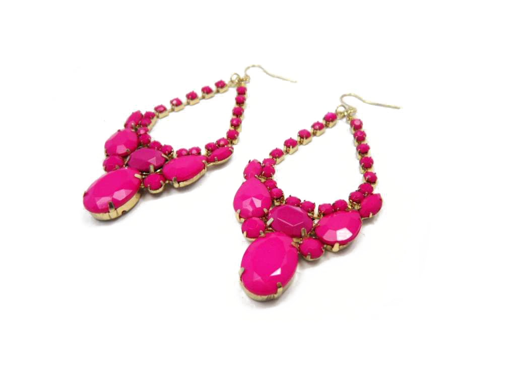 Fashion Earrings in Plum Color, Acrylic Decoration, Various Colors are Available 