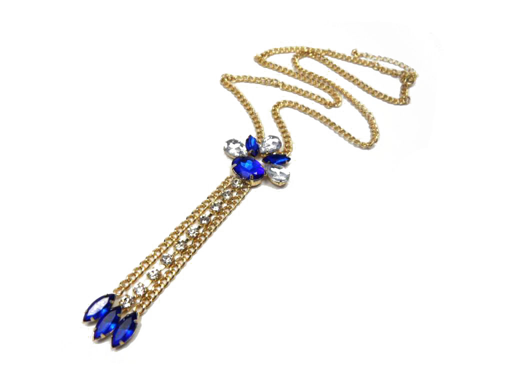 Fashionable long necklace, made of iron and plastic, various designs are available 