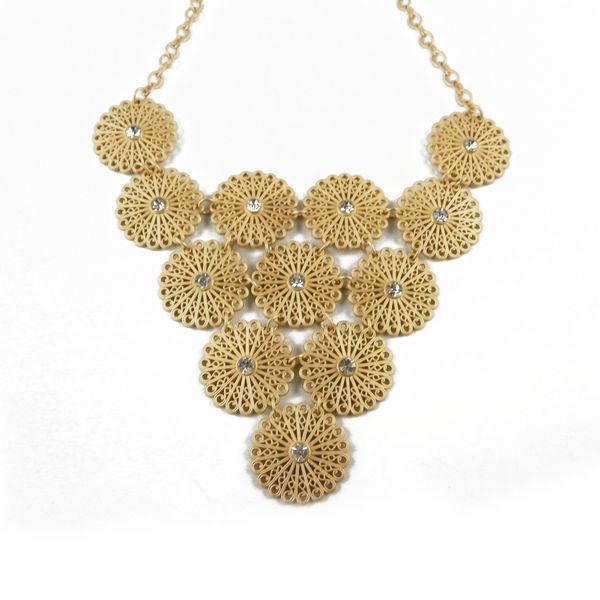 Fashion mette gold metal collar necklace jewelry